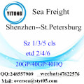 Shenzhen Port Sea Freight Versand nach St.Petersburg